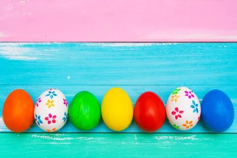 Easter egg, happy Easter sunday hunt holiday decorations Stock Photos