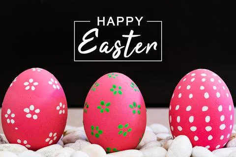 Easter egg, happy Easter sunday hunt holiday decorations Stock Photos