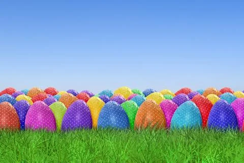 Easter egg harvest Stock Photos