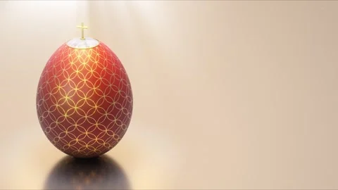Easter Egg With Holy Light Background Stock Footage 302186375