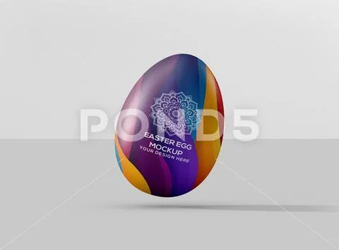 Easter egg hover frontview PSD Template