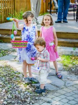 Easter Egg Hunt Activity Stock Photos