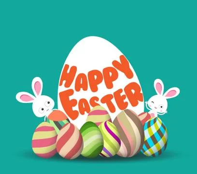Easter egg hunt background for greeting card, ad, promotion, poster, flier,.. Stock Illustration