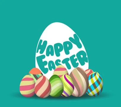 Easter egg hunt background for greeting card, ad, promotion, poster, flier,.. Stock Illustration