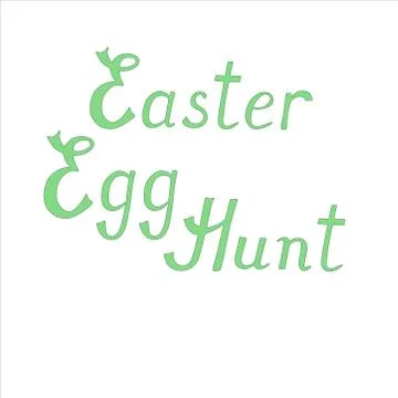 Easter egg hunt, hand written vector inscription Stock Illustration