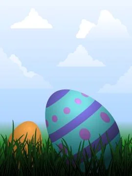 Easter egg hunt Stock Illustration