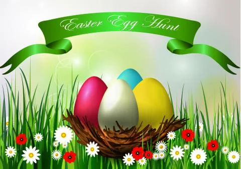 Easter egg hunt Stock Illustration