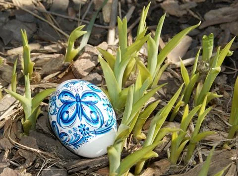 Easter egg hunt Stock Photos