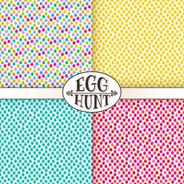 Easter egg hunt seamless pattern 스톡 일러스트