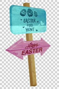 Easter egg hunt sign Stock Illustration