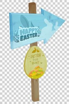 Easter egg hunt sign Stock Illustration