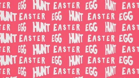 Easter egg hunt text kinetic typography. Happy Easter greeting concept Stock Footage 127379084