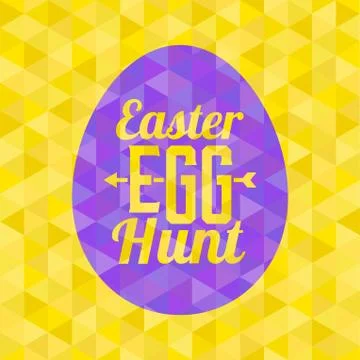 Easter egg hunt  typographical background, flat design Illustrazione stock