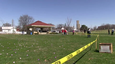 Easter Egg Hunting Stock Footage 49440232