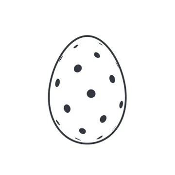 Easter egg icon. Black egg sign, isolated white background. Simple design, de Stock Illustration