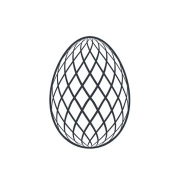 Easter egg icon. Black egg sign, isolated white background. Simple design, de Stockillustratie