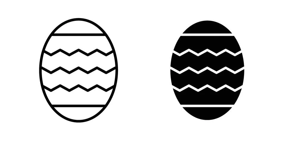 Easter egg icon for design projects and web UI イラスト素材