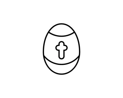 Easter egg icon. Easter egg symbol design from Religion collection. Simple el Stock Illustration