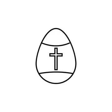 Easter egg icon. Element of Easter holiday for mobile concept and web apps. Thin Stock-Illustration