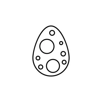 Easter egg icon. Element of Easter holiday for mobile concept and web apps. Thin Stock Illustration