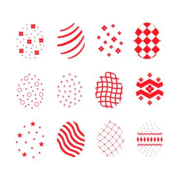 Easter egg icon set Stock Illustration