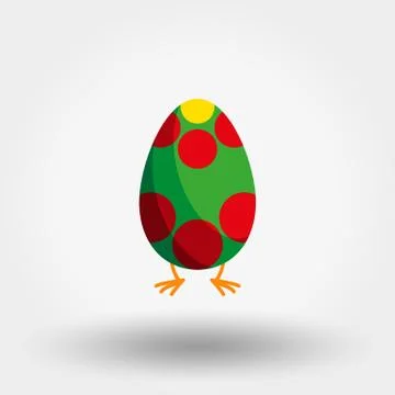 Easter egg. Icon. Vector. Flat. Stock Illustration