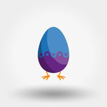 Easter egg. Icon. Vector. Flat. Stock Illustration