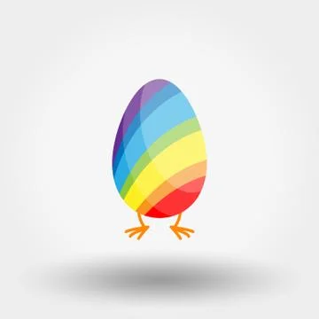 Easter egg. Icon. Vector. Flat. Stock Illustration