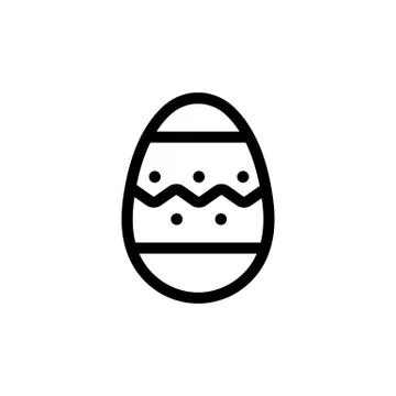 Easter egg icon vector. Isolated contour symbol illustration Stock Illustration