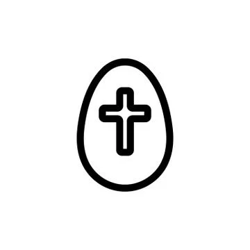 Easter egg icon vector. Isolated contour symbol illustration イラスト素材