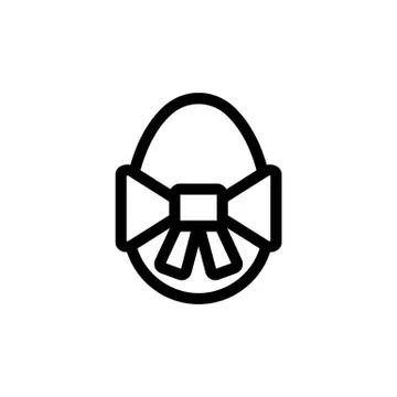 Easter egg icon vector. Isolated contour symbol illustration Illustrazione stock