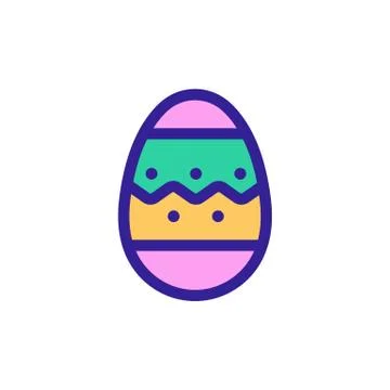 Easter egg icon vector. Isolated contour symbol illustration 스톡 일러스트