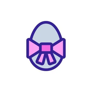 Easter egg icon vector. Isolated contour symbol illustration 库存插图