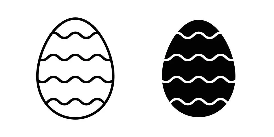 Easter egg icon vector symbol graphics Stock Illustration