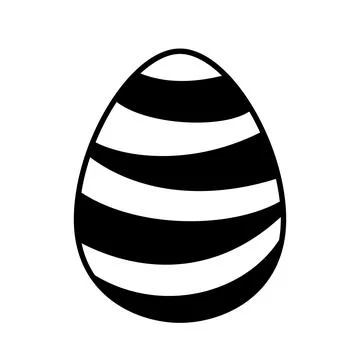 Easter egg icon on white background. Vector illustration. 스톡 일러스트