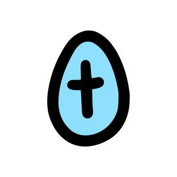 Easter egg. illustration in the doodle style Stock Illustration
