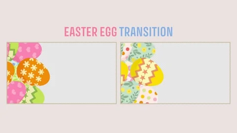 Easter egg illustration transition set 動画素材 310589024