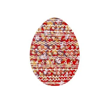 Easter egg. Image of an egg with floral ornament Stock Illustration
