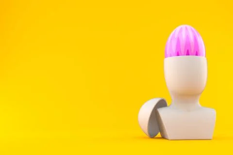Easter egg inside head Stock Illustration