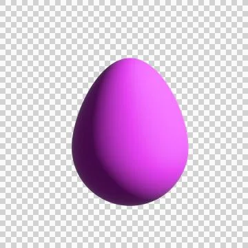 Easter Egg Isolate. 3d realistic Easter egg set. Colorful eggs icon Stock Photos