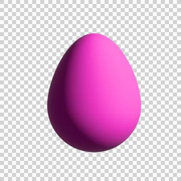 Easter Egg Isolate. 3d realistic Easter egg set. Colorful eggs icon Stock Photos