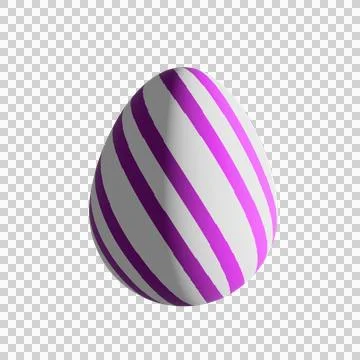 Easter Egg Isolate. Cute of cartoon ornamental Happy Easter eggs isolated o.. Stock Photos