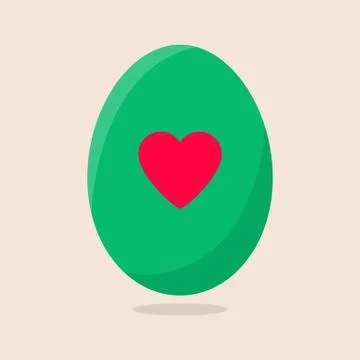 Easter Egg isolated on beige background. Vector illustration. 스톡 일러스트