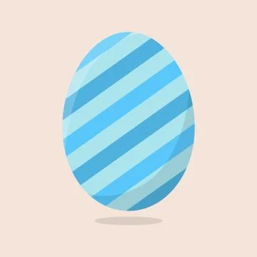 Easter Egg isolated on beige background. Vector illustration. 스톡 일러스트