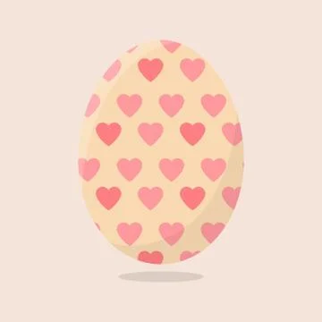 Easter Egg isolated on beige background. Vector illustration. Illustrazione stock