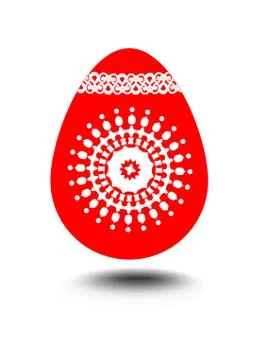 Easter egg isolated, decoration on white background, design element Illustrazione stock