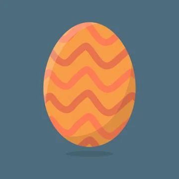 Easter Egg isolated on grey background. Vector illustration. Illustrazione stock