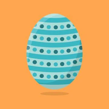 Easter Egg isolated on orange background. Vector illustration. Stock Illustration