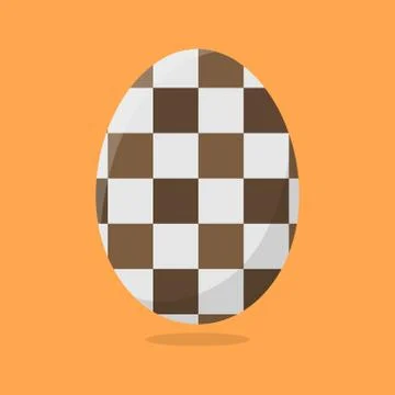 Easter Egg isolated on orange background. Vector illustration. Stock Illustration