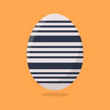 Easter Egg isolated on orange background. Vector illustration. Stock Illustration